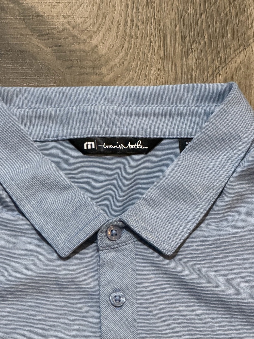 Travis Mathew Men's Pale Blue Polo Shirt with Classic Collar